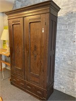 Victorian Dark Oak Armoire