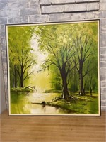 Signed Oil Panting of Woods Scene