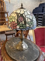 Floral Design Stained Glass Lamp