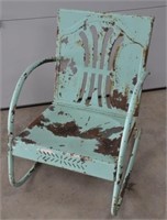 Vintage metal rocking lawn chair