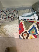 6 Hand stitched quilts and comforters