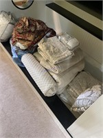 Large lot of comforters sheets and pillow cases