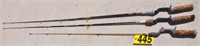 Vintage rods incl. Orchard 55", Zebco 6'