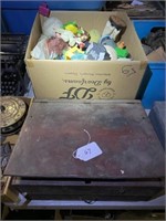 Metal Box & Contents, Box of Toys