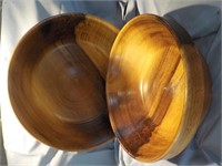2 Carved bowls 9" and 11" dia. KITCHEN KITCHEN