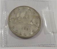 1966 Canada Silver $1 Dollar Coin Vintage