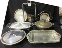 A Lot of Silver Plate Serving Pieces
