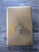 Cigarette Case Vintage England Map Tobacco Holder