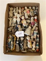 Large Assortment of Miniature Bisque Dolls