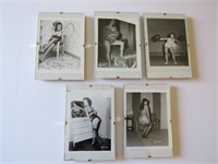 Lot 5 Risque Pinup Photos w Betty Page Sexy Framed