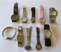 Lot Of 10 Wrist Watches Ladies & Mens Carriage