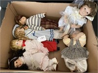 6 Porcelain Collector Dolls
