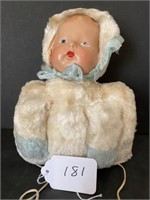 Vintage Childs Hand Muff with Squeaker