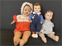 3-Vintage Composition Dolls