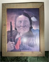 NATIVE AMERICAN FRAMED  ART 1 OUT OF 2