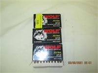 Wolf 55 Grain 223 Bullets-3 Boxes of 20 Count