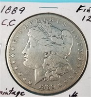 1889 Carson City Morgan silver dollar