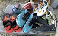 Box of Mens Jordans, Nike, Adidas Shoes