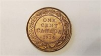 1914 Canadian Large Cent Uncirculated