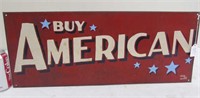 Vintage Buy American metal sign