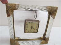 Framed mirror clock