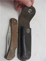 Pocket knife in Schrade holder, American Sportsman