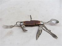 Pocket knife w. spoon & fork