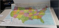 54"X 39" Map of the United States