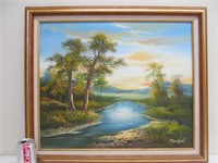 Orig oil on canvas, landscape, R Daniford,20x24