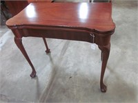 Chippendale style game table, claw feet