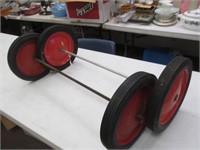 4 Vintage go-cart soap box wheels, 12 x 1.75