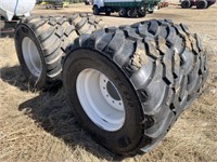 4 – New – BKT600/50R22.5 FL630 Tires & Rims - Each