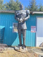 10 foot tall metal knight . Has been our sign for