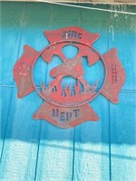 Fire department sign about 26” x 26”