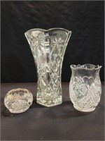 2 Vases & A Small Glass Bowl