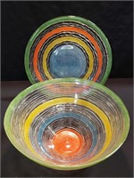 Glass Bowl and Platter
