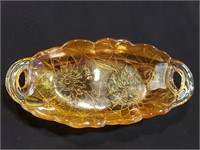 Vintage Carnival Glass Candy Dish