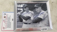 DIMAGGIO & MANTLE SIGNED WITH COA