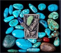 Jewelry Loose Unmounted Turquoise Stones & Bolo