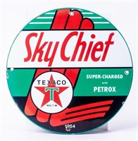Texaco ‘Sky Chief’ Round Porcelain Sign