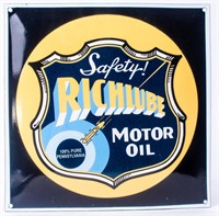 Richlube Motor Oil Porcelain Sign