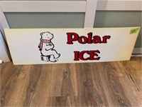 Large polar ice plastic sign