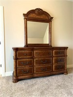 Inlay Dresser w/ Beveled Mirror
