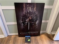 Large Game of thrones cardboard poster and DVD set