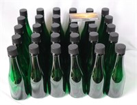 (30) 8 oz Green Plastic Bottles w/Lids