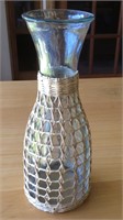 Vintage Wicker Wrapped Glass Carafe
