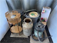 Selection of Garbage Cans, Shop Vac,