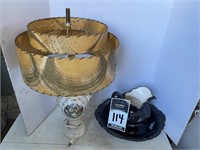 Antique Lamp, Water Jug, Basin