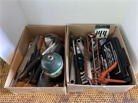2 Boxes Misc Tools, Hammers, Files