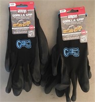 2 Pair of New Gorilla Gloves Large Size